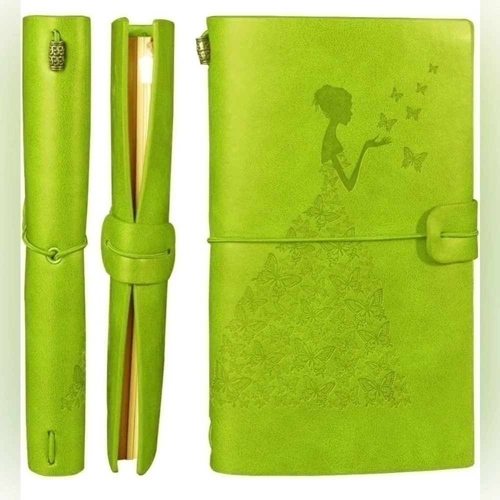 💚 New! Lime green butterfly girl notebook/ journal